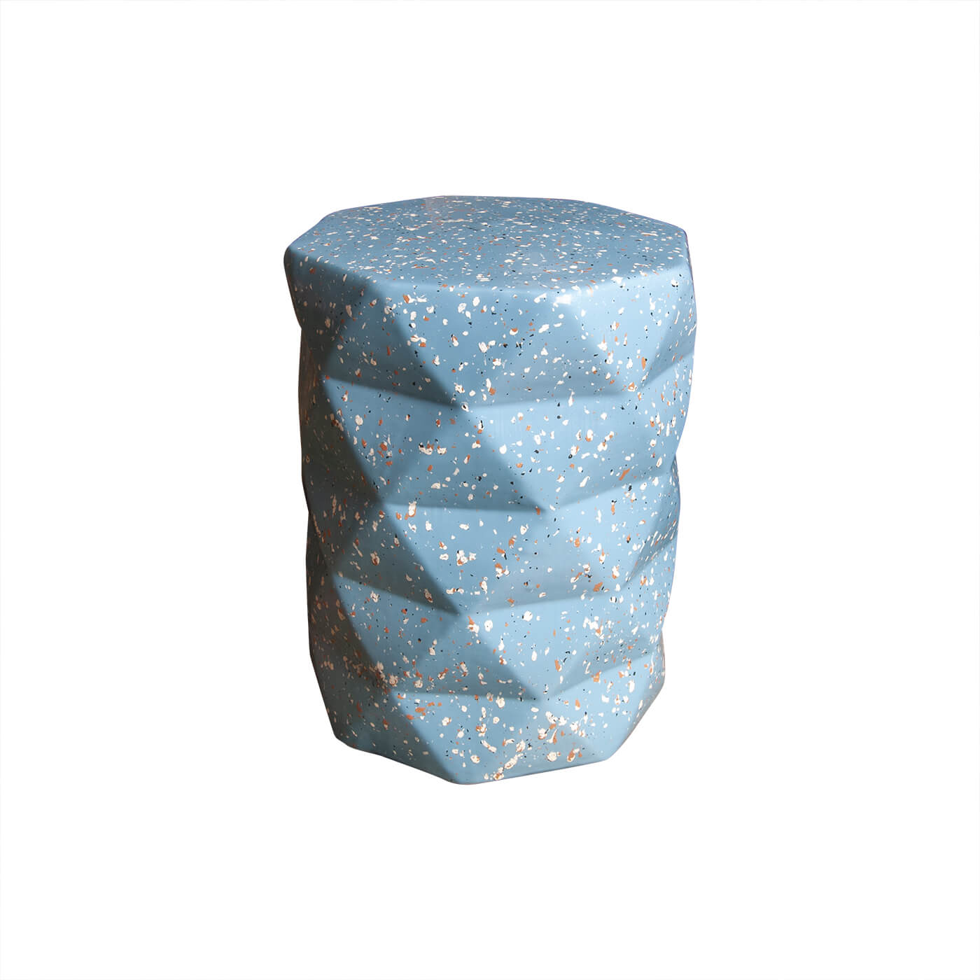 Cauti un taburet ceramic YATORO geometric albastru pentru living sau dining, design modern?