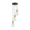 Cauti o lampa suspendata BARON S3 cu abajururi albe din sticla, design modern, elegant, pentru living, dining sau dormitor?