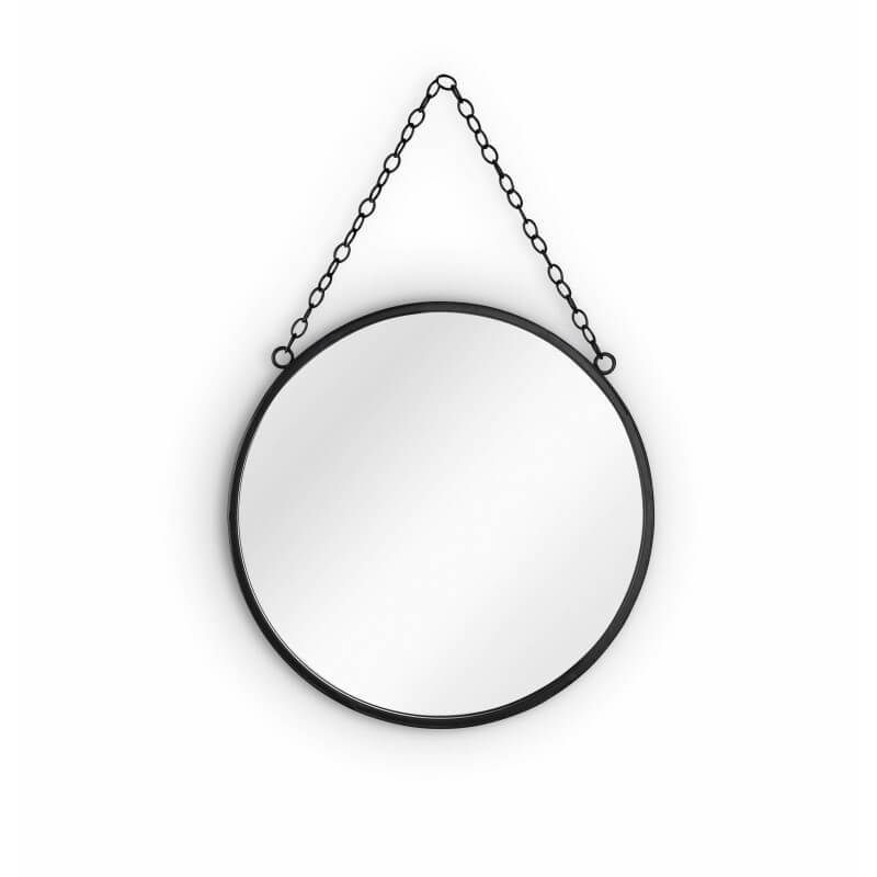 Cauti o oglinda neagra SABINE rotunda, din metal, design modern, minimalist, pentru camera de zi, dormitor sau hol?