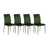 Cauti un set de 4 scaune tapitate DEMINA verde ACTONA pentru dining, comod, sezut catifea, design elegant.