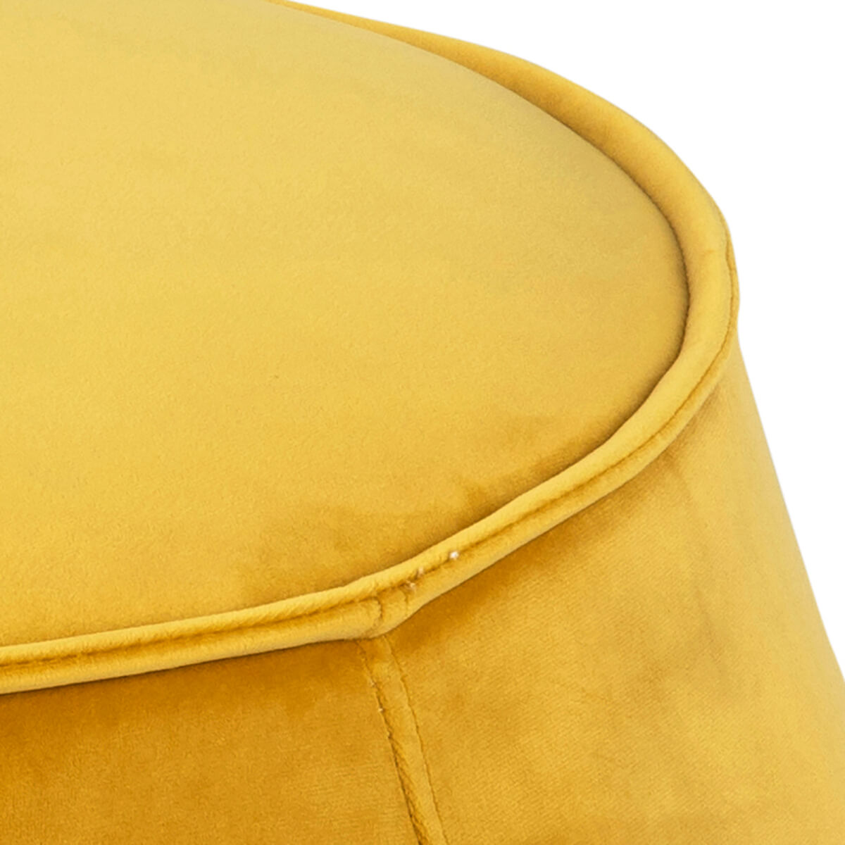 Cauti un taburet pufos galben, design elegant, ideal pentru orice camera?