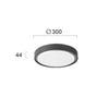 Plafoniera de exterior rotunda minimalista ANABELLA gri inchis cu LED 19W