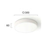 Plafoniera de exterior rotunda minimalista DONOUSA alba cu LED 24W