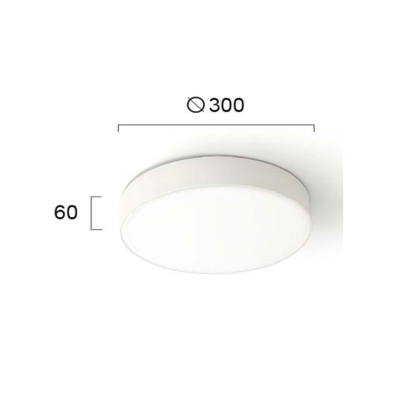 Plafoniera de exterior rotunda minimalista DONOUSA alba cu LED 24W