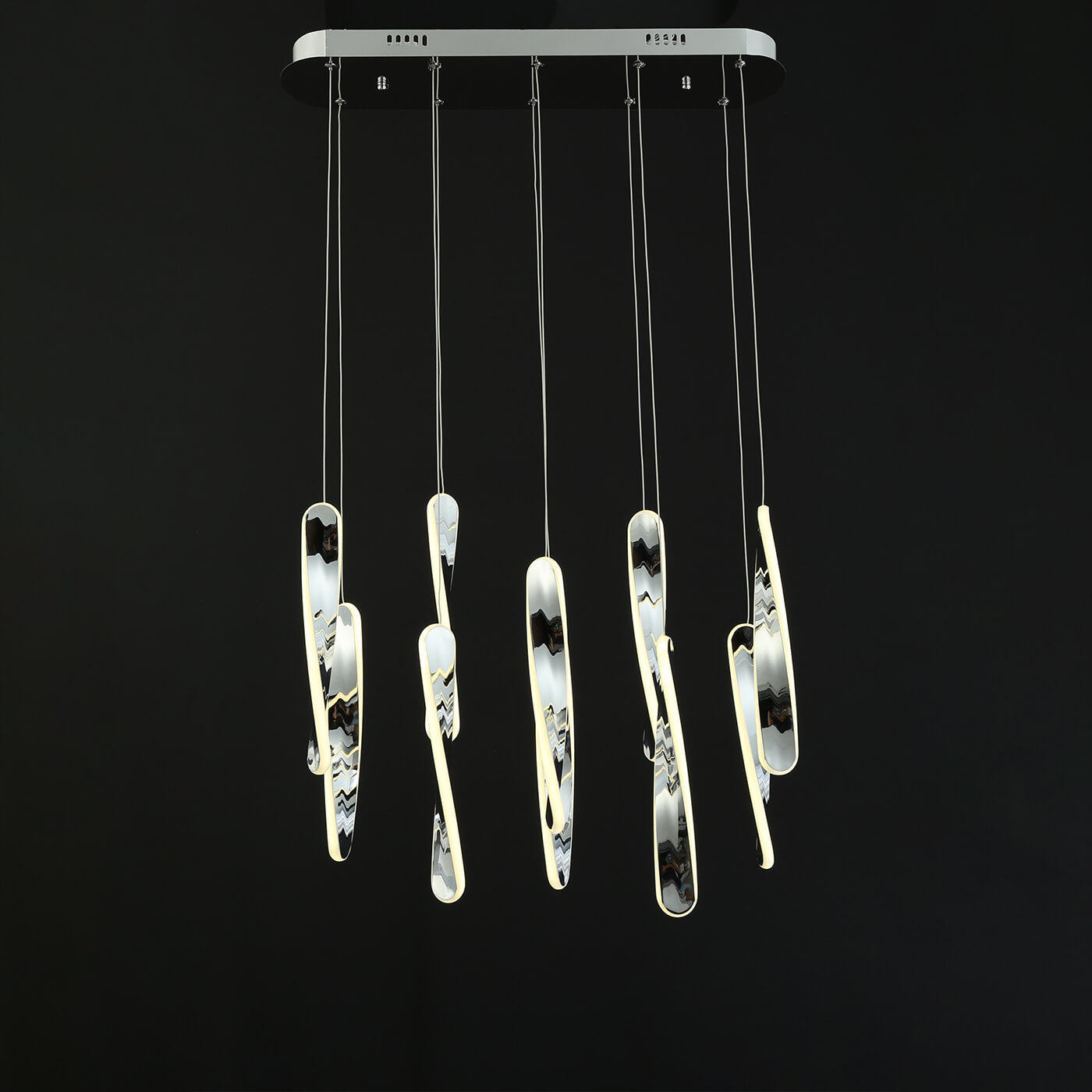 Lampa suspendata moderna KIM S10 cromata cu LED xxW