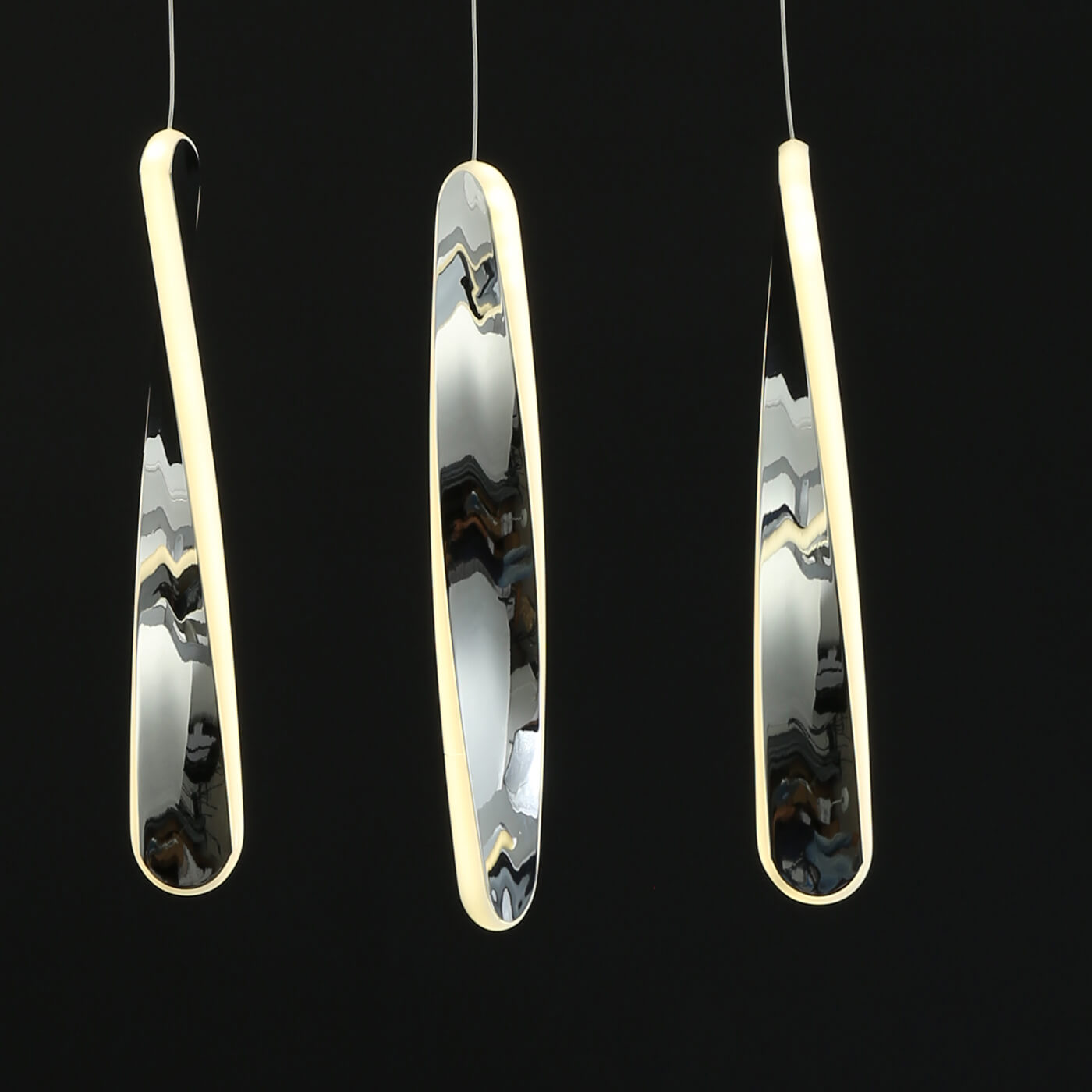 Lampa suspendata moderna KIM S5 cromata cu LED xxW