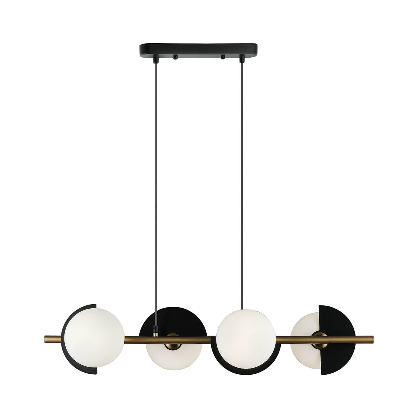 Lampa suspendata glam DARCY S4 cu 4 globuri de sticla de 25W G9, pentru un design sofisticat si luminos.