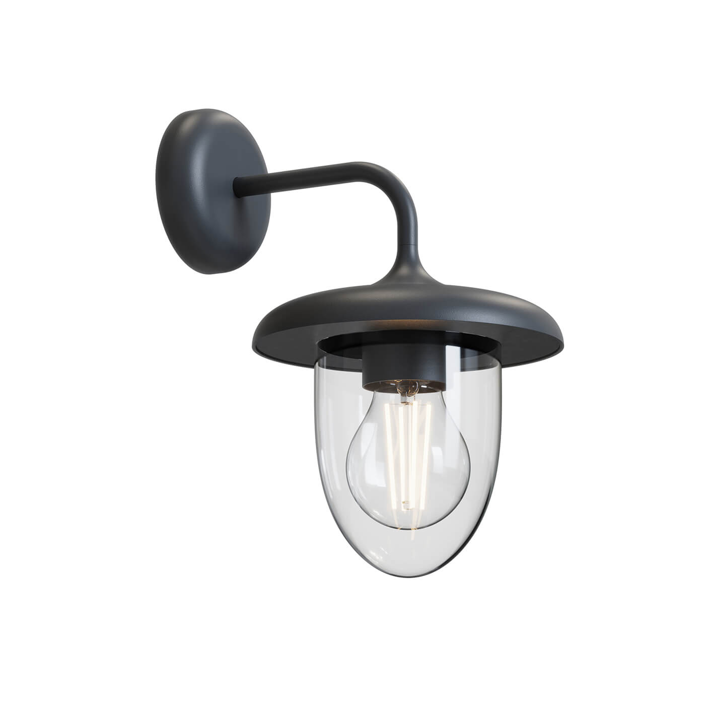 Aplica de exterior moderna MERLINE gri inchis cu o sursa de lumina de 20W E27, pentru un exterior elegant si bine iluminat.