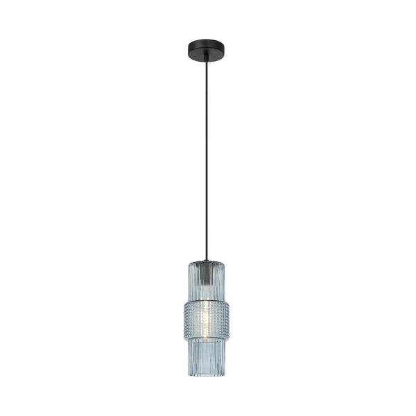 Pendul chic LILIAN albastru din sticla 1xE27