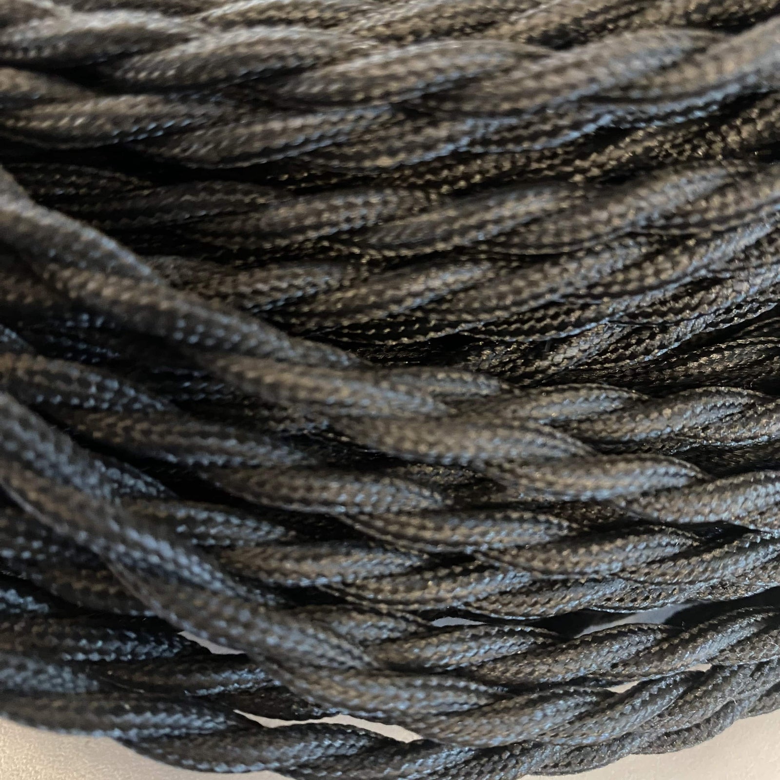 cablu electric negru impletit, fir de cupru, ideal personalizare corpuri de iluminat