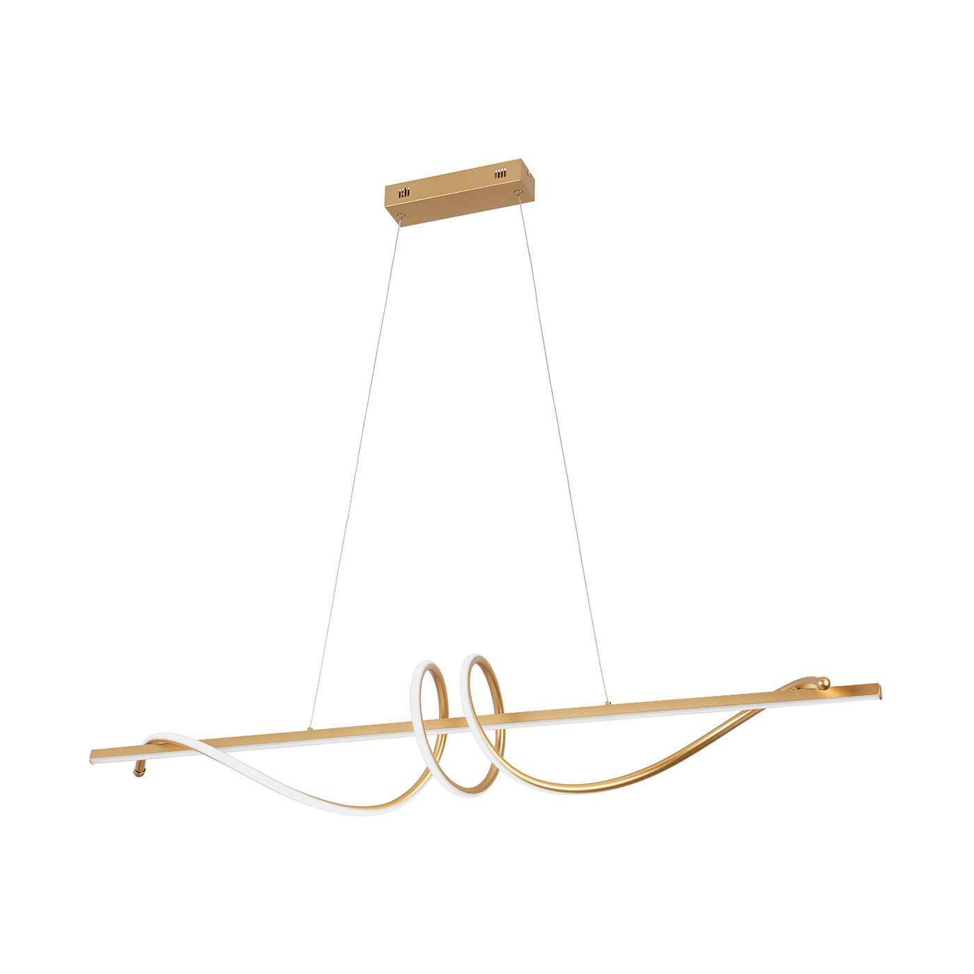 Lampa suspendata aurie CLAUDIA cu LED 47W, perfecta pentru decorul modern.