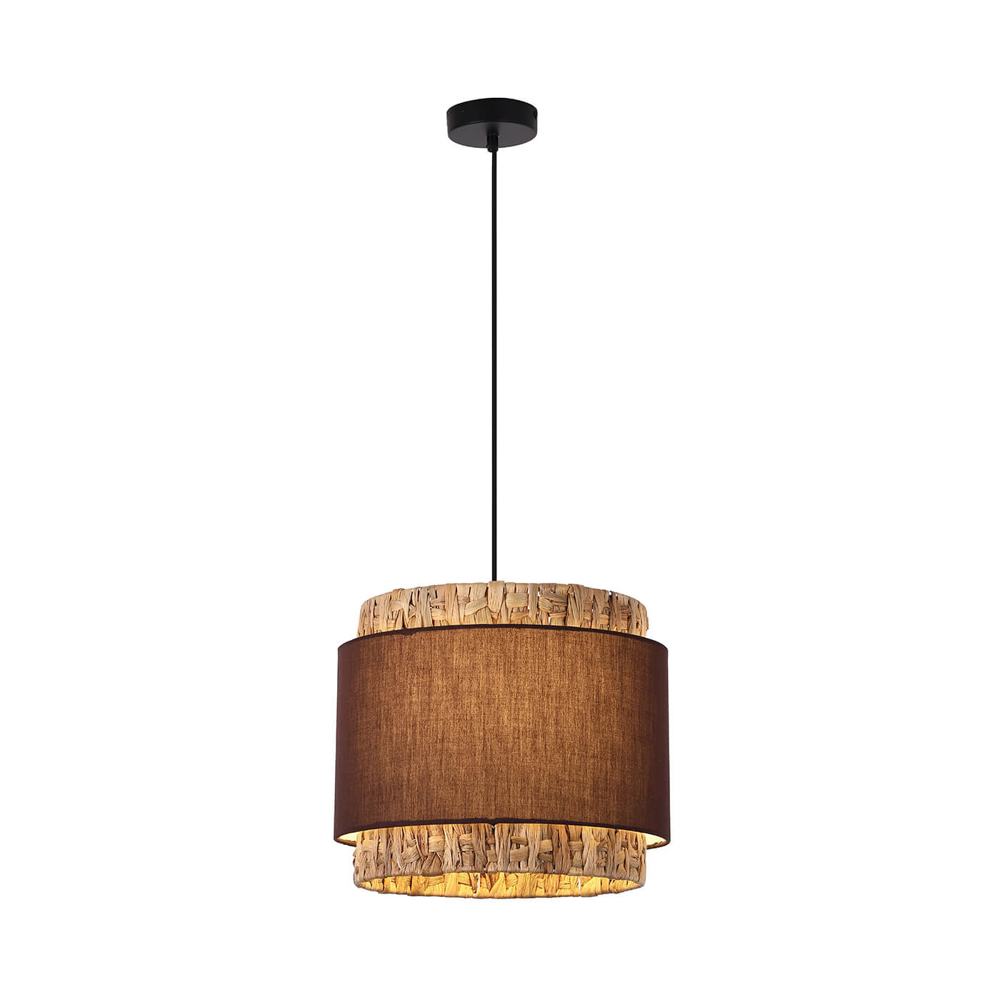 Pendul chic RIVIERA natur maro 1x40W E27