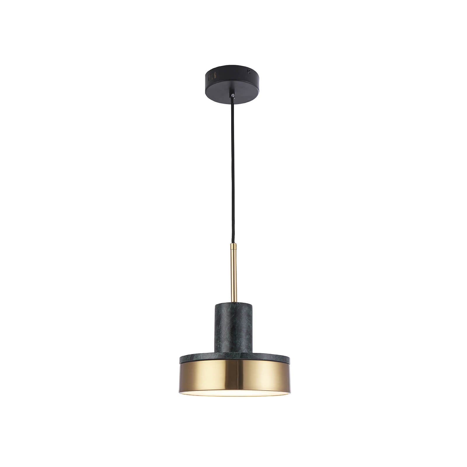 Pendul glam LITHOS auriu negru cu LED 9W