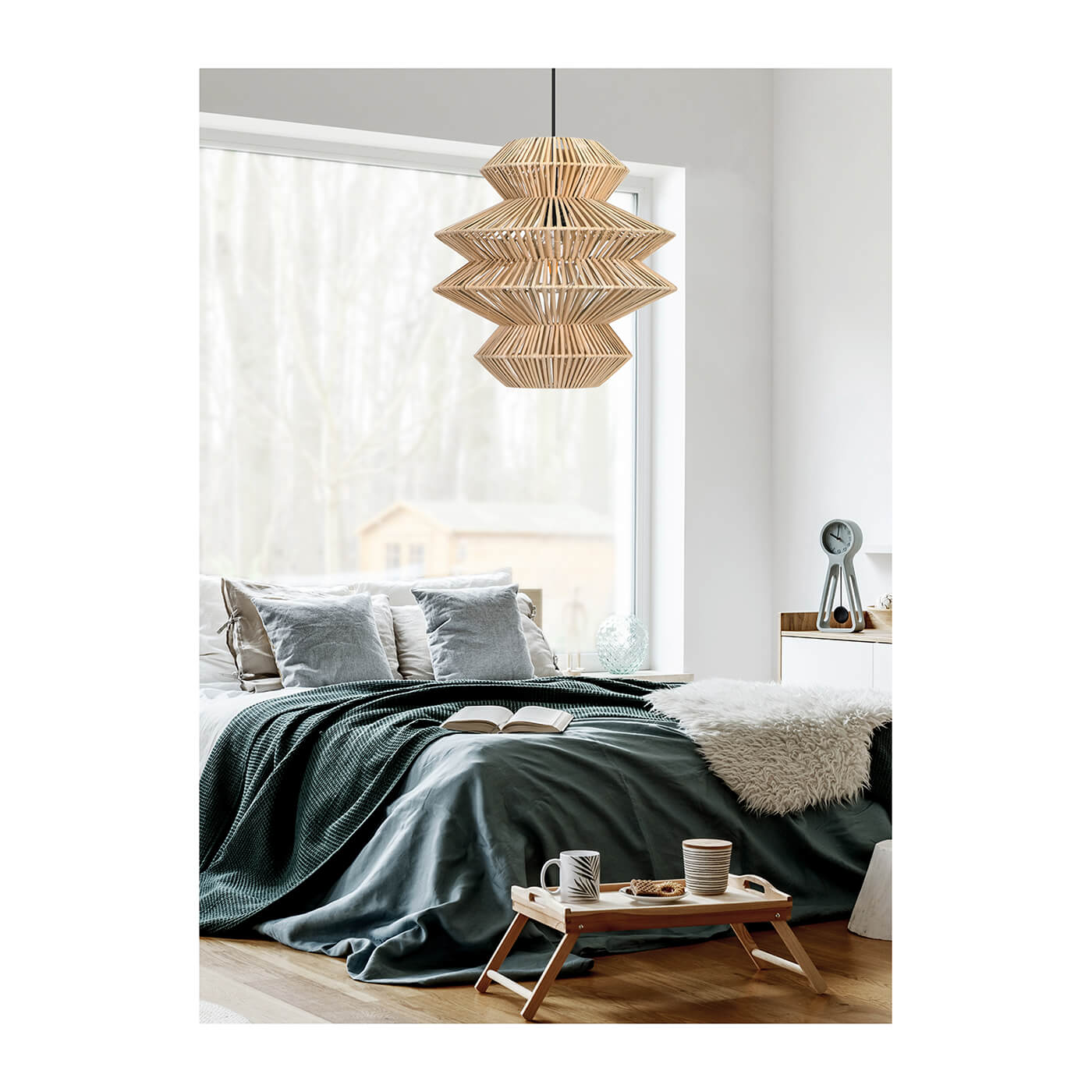 Pendul modern BALI S2 natur 1x40W E27