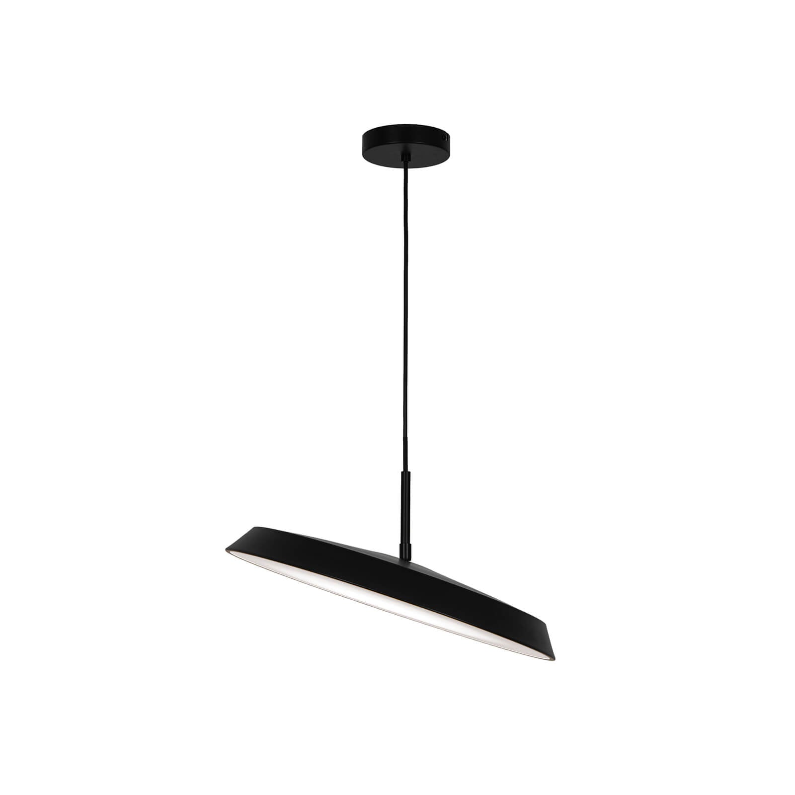 Pendul modern FLAT negru cu LED 22W