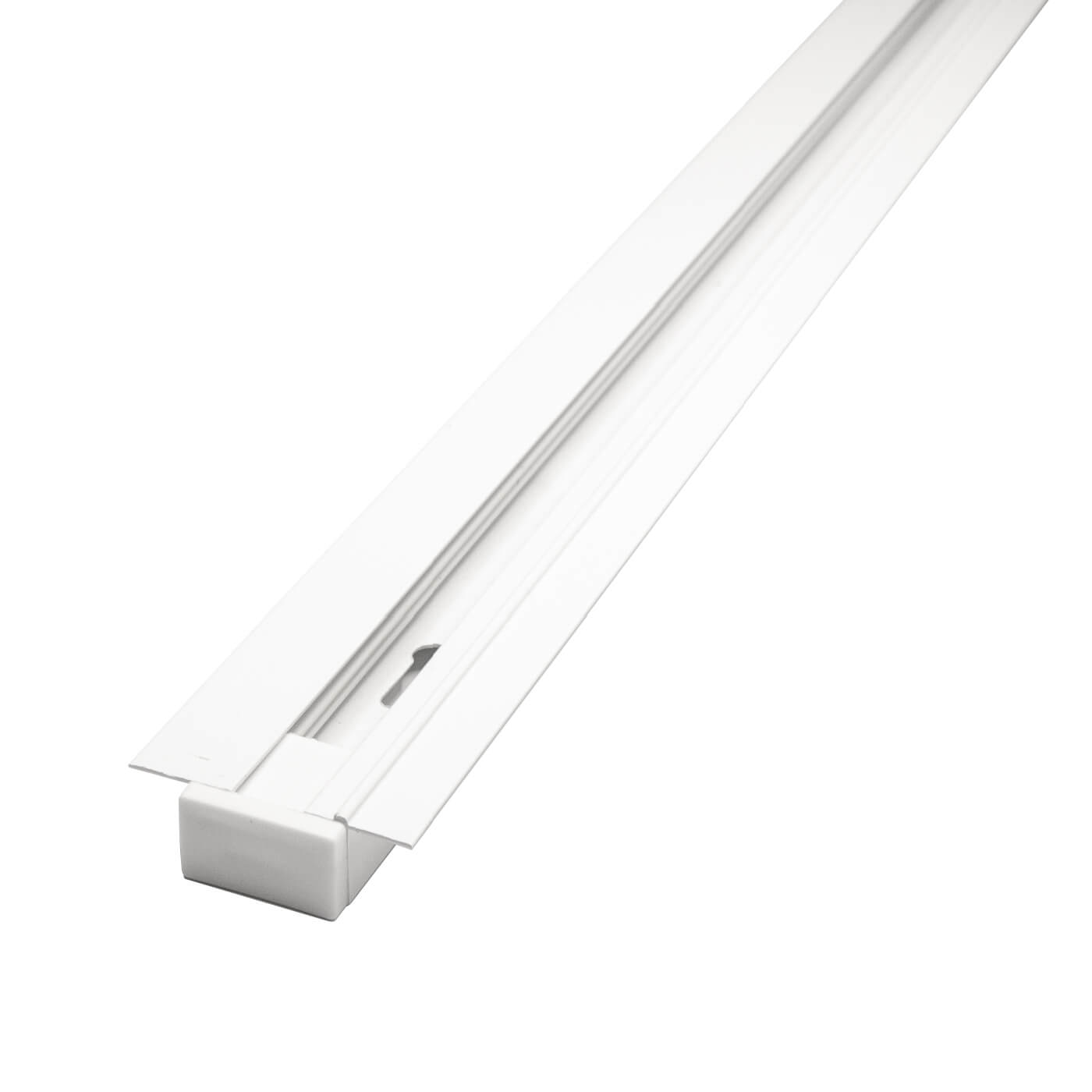 Sina incorporata metalica pentru spoturi LINA C1, in eleganta sa nuanta alba si cu o lungime generoasa de 1 metru, este raspunsul perfect pentru cei care cauta un design avangardist si posibilitati de iluminare personalizata in spatiul lor.