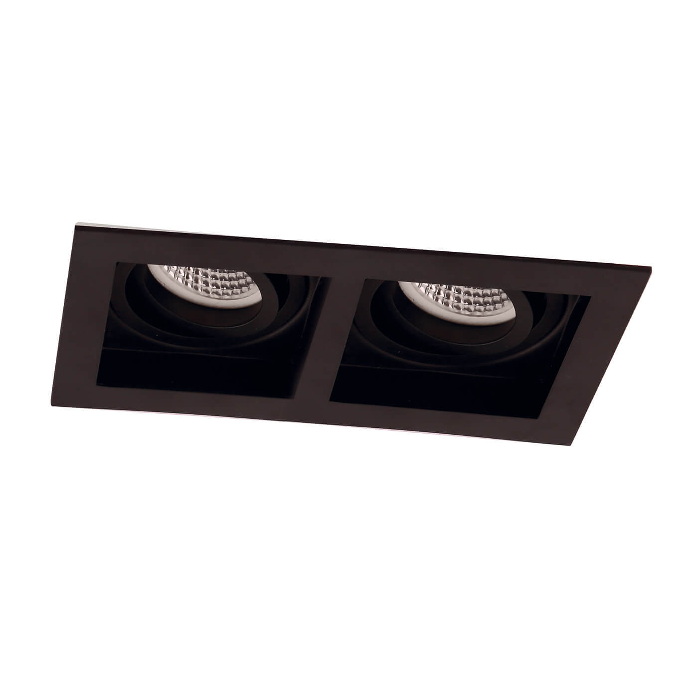 Spot incastrat minimalist ARTSI C2 negru orientabil 2x50W GU10