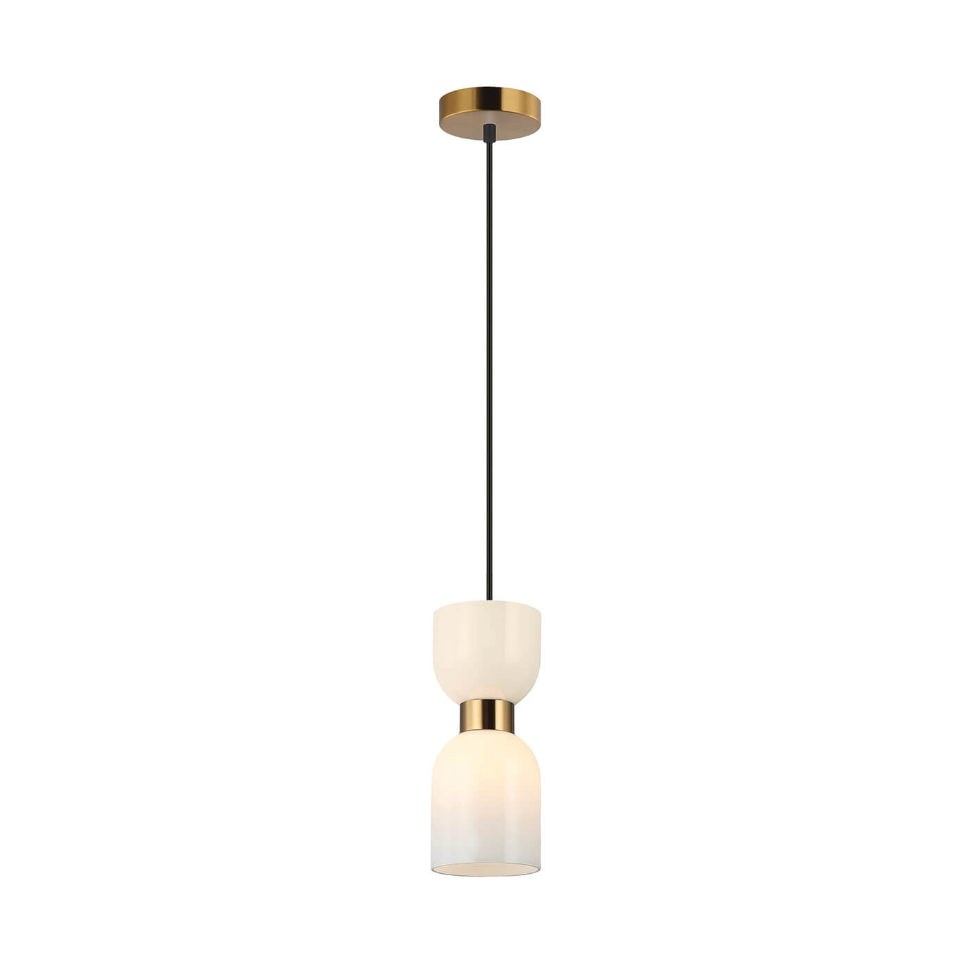 Pendul chic MEMORY in nuanta bronz, cu abajur din sticla si o sursa de lumina de 40W E27, pentru un aspect elegant si sofisticat.