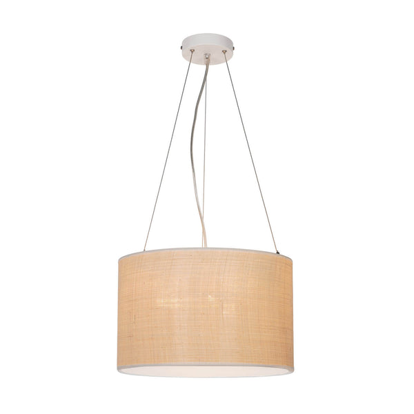 Pendul modern AMANDA cu abajur natur 3xE27