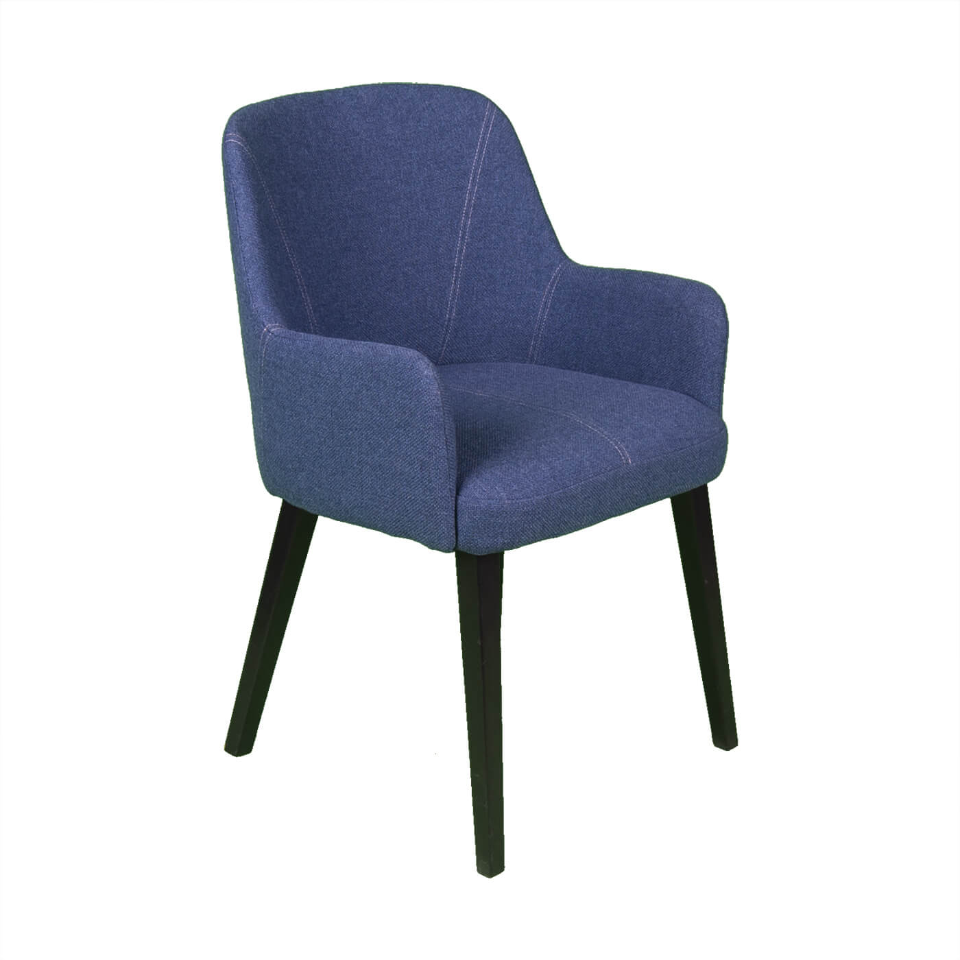 Scaun dining HAROON albastru cu brate