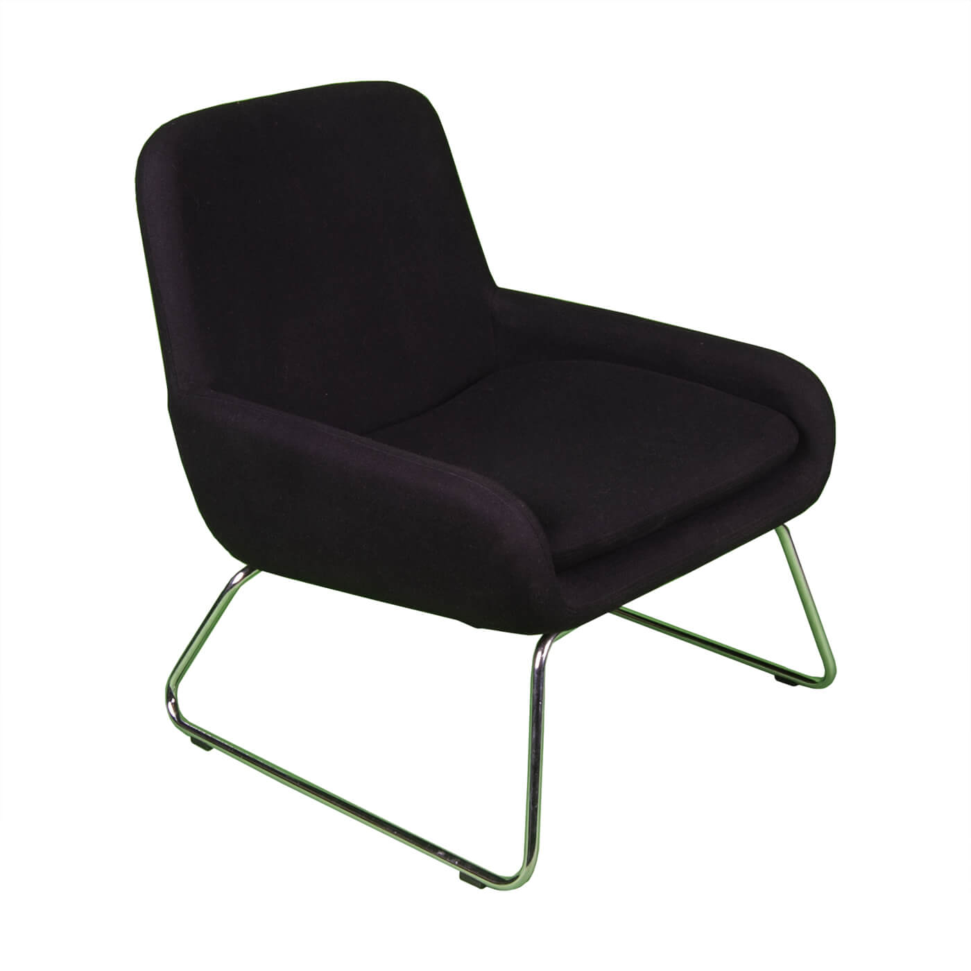 Scaun negru XANDER catifelat