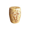 Cauti un taburet ceramic YATORO floral galben pentru living sau dining, design modern?