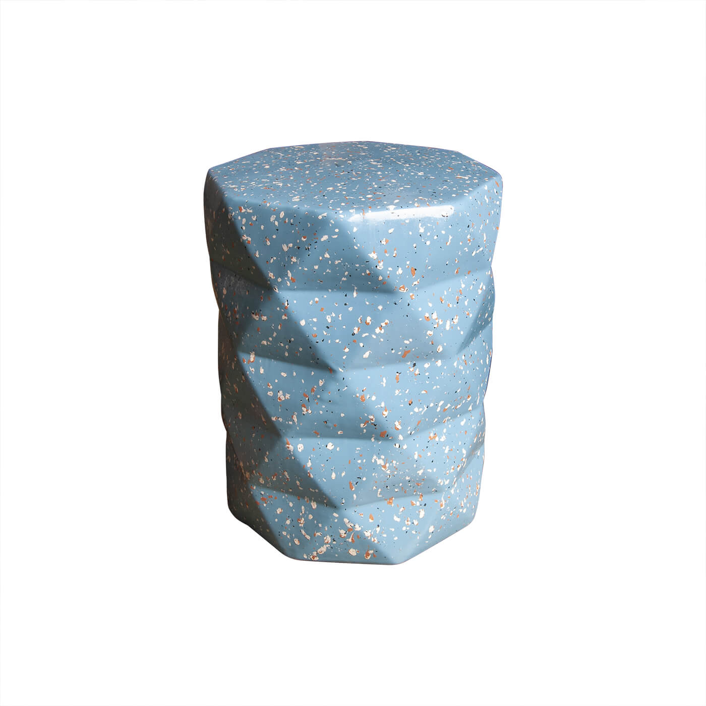 Cauti un taburet ceramic YATORO geometric albastru pentru living sau dining, design modern?