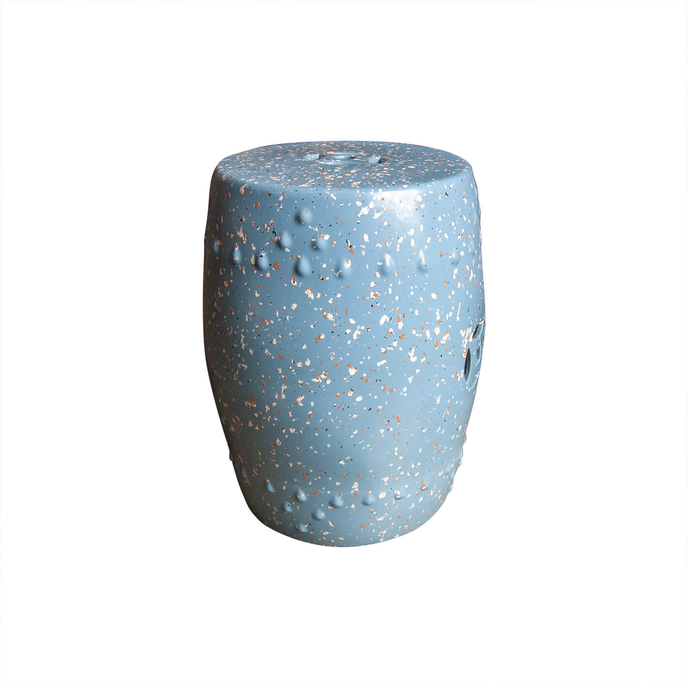 Cauti un taburet ceramic YATORO terrazzo albastru pentru living pentru living sau dining, design modern?