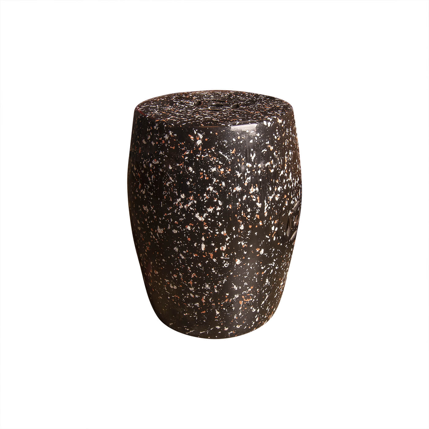 Cauti un taburet ceramic YATORO terrazzo negru pentru living pentru living sau dining, design modern?