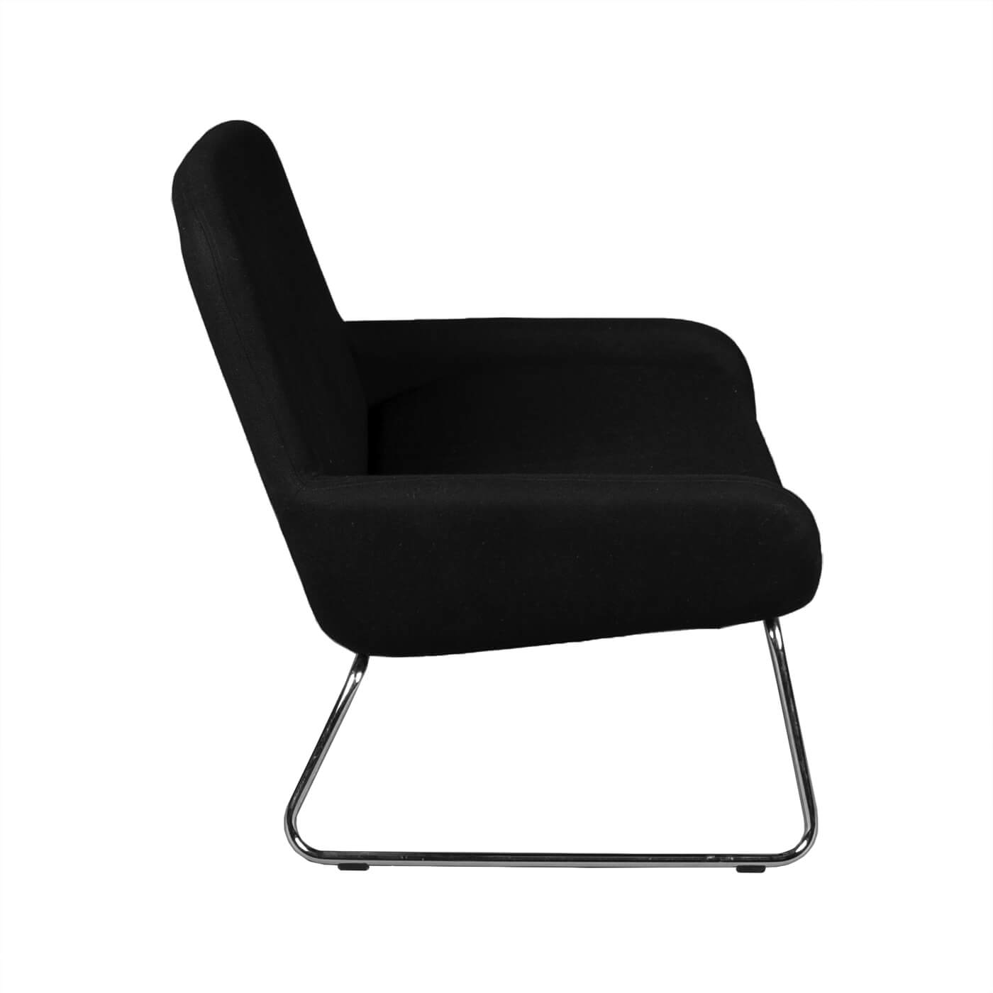 Scaun negru XANDER catifelat