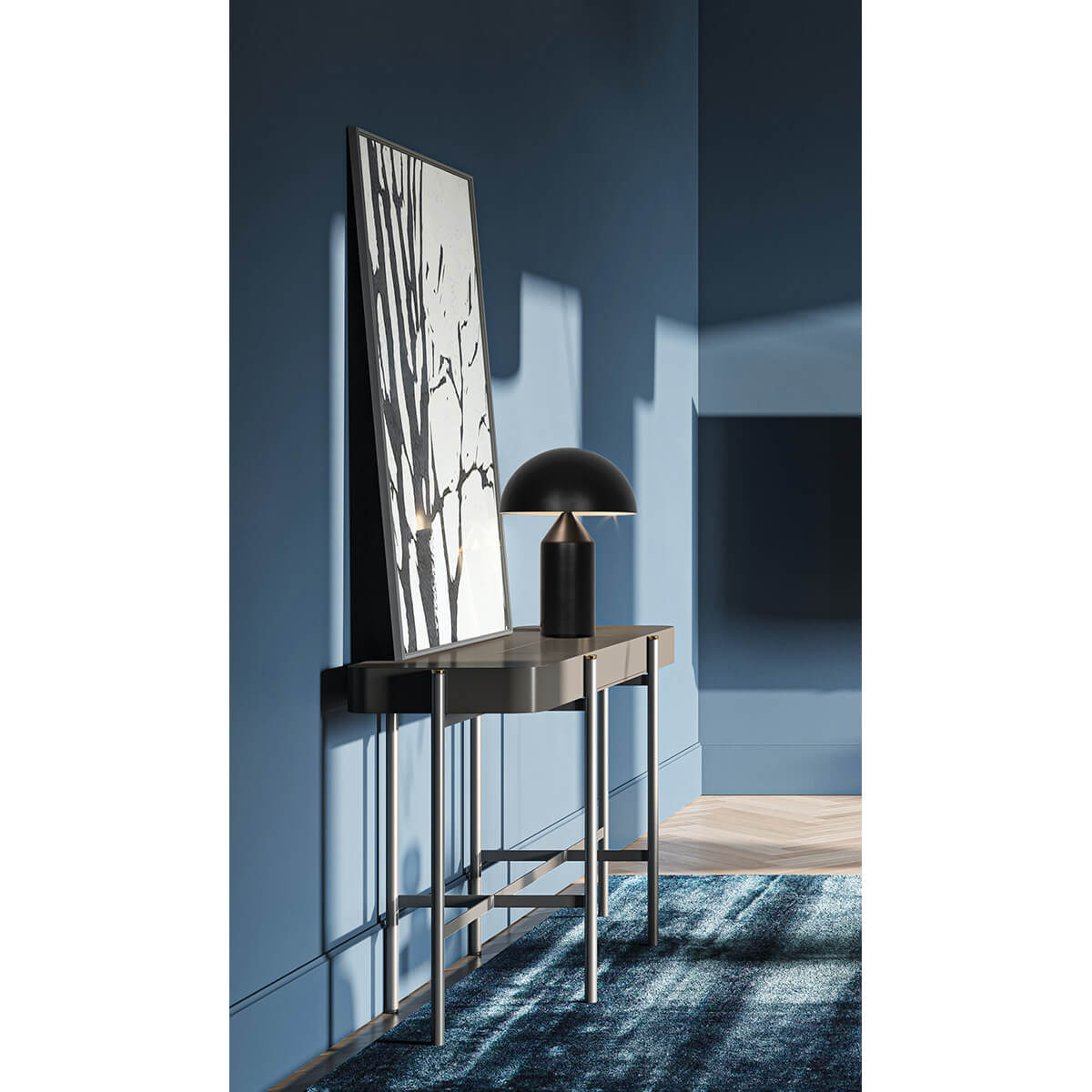 veioza moderna cu abajur metalic