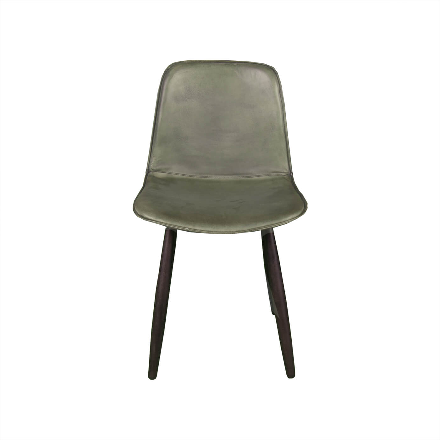 Scaun dining verde JARED din piele