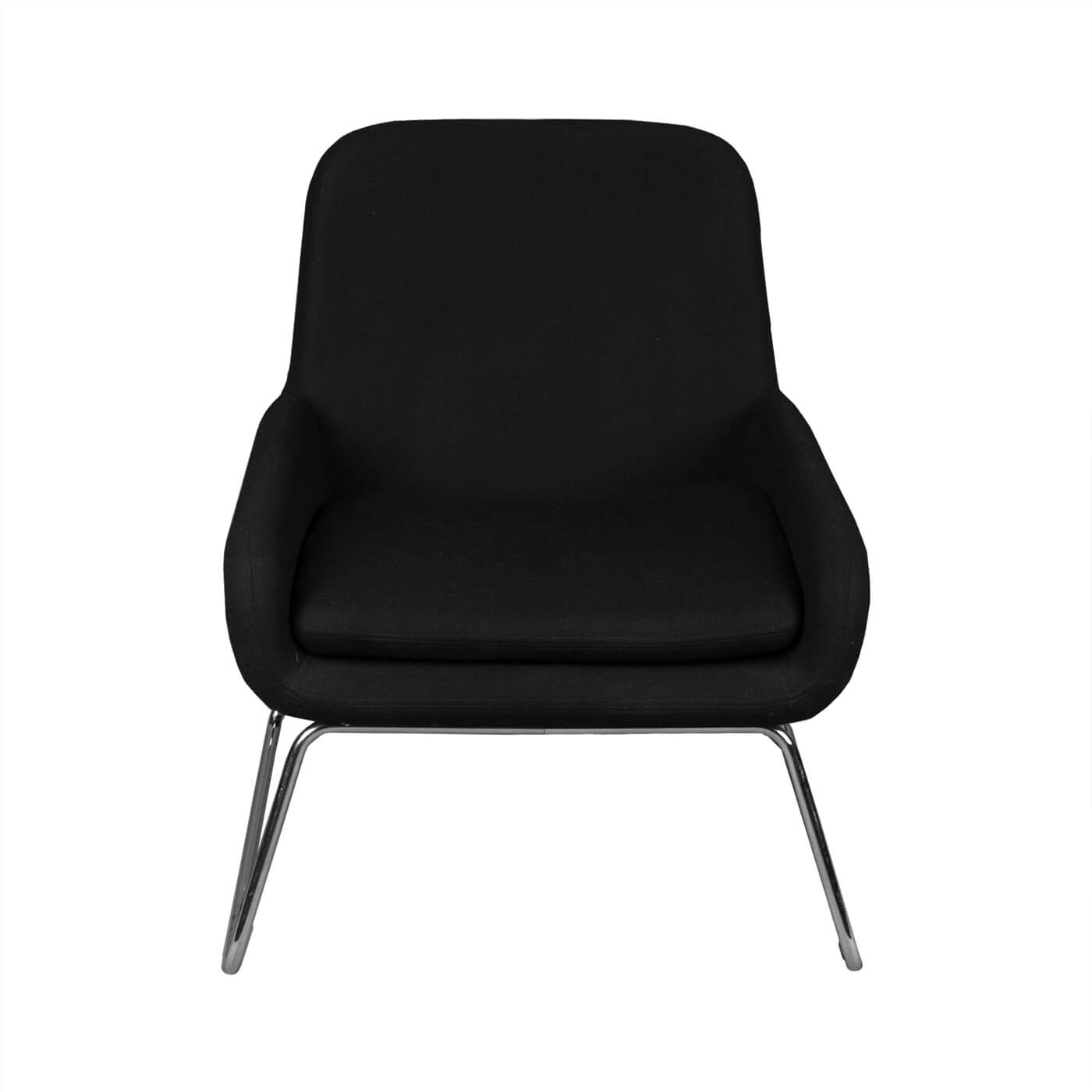 Scaun negru XANDER catifelat