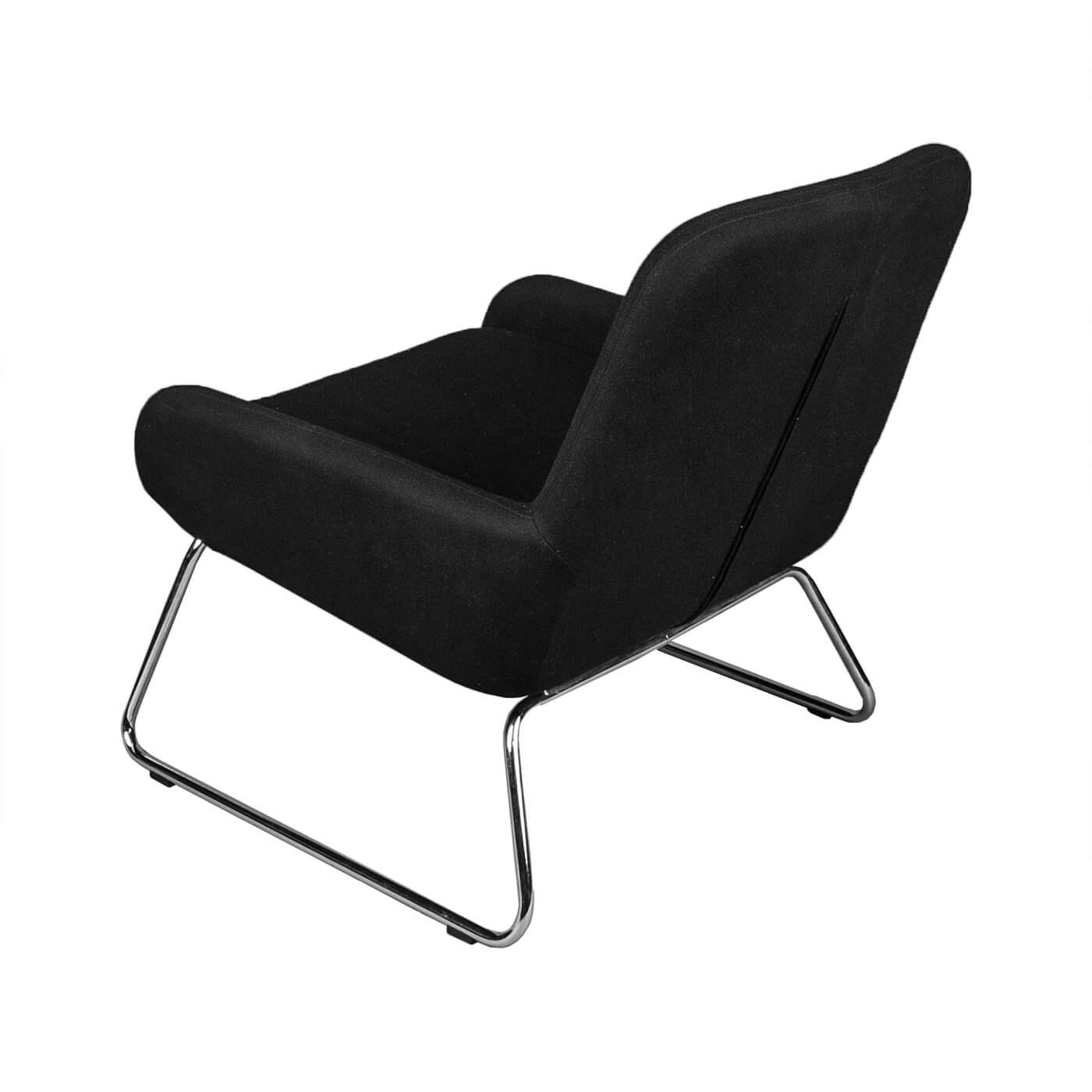 Scaun negru XANDER catifelat