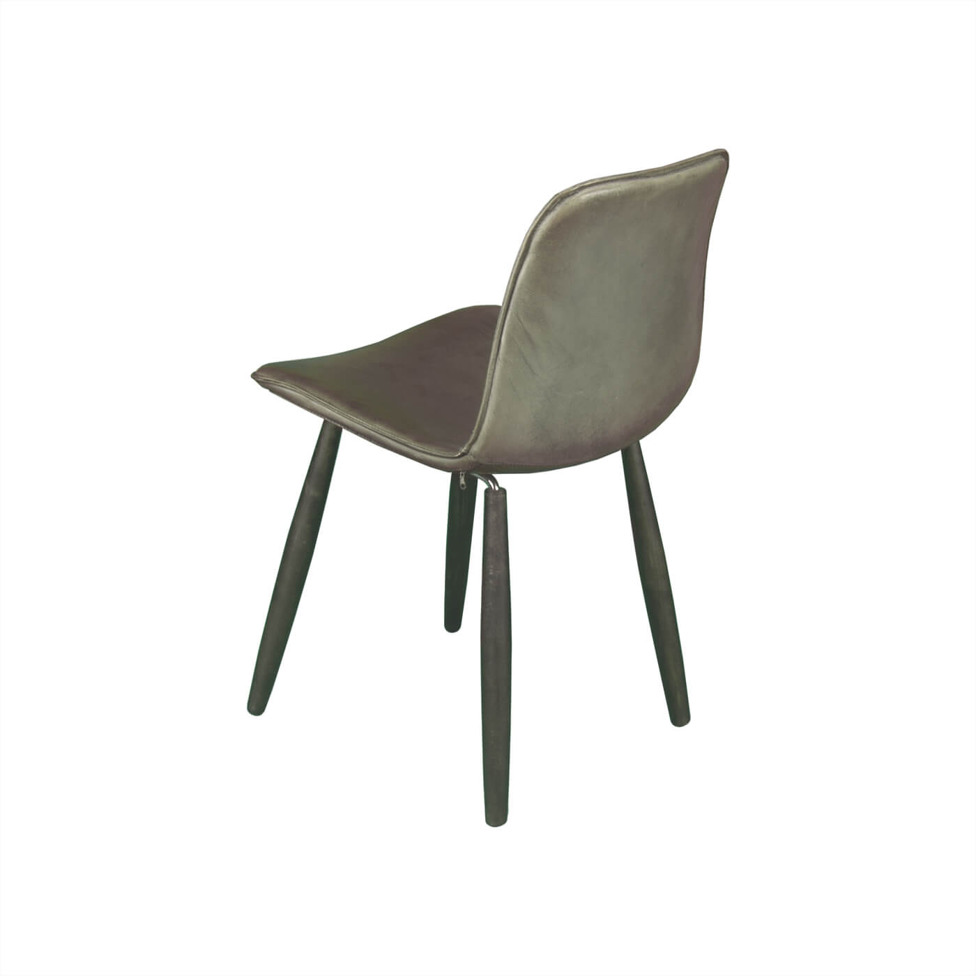 Scaun dining verde JARED din piele