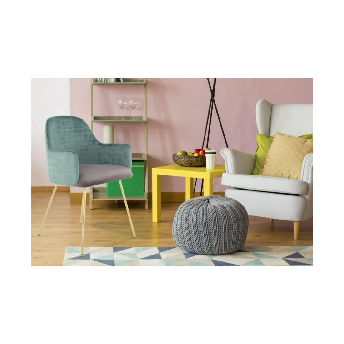 Set 2 scaune dining Richard verde