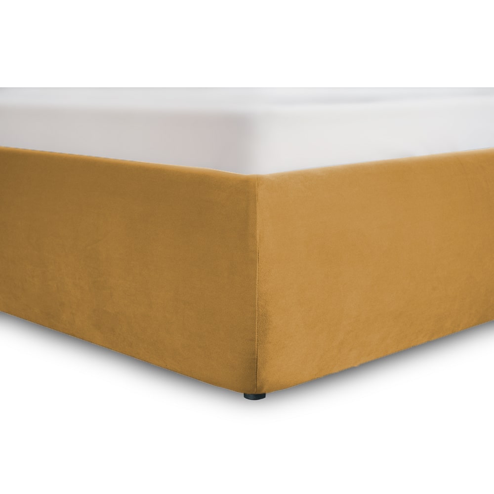 Pat MILANO mustar cu lada depozitare, confortabil