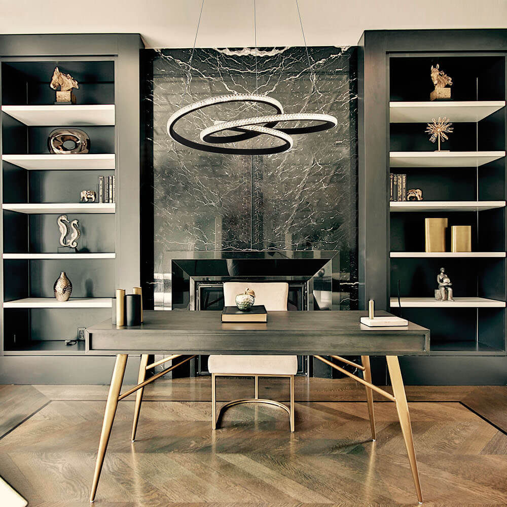 Cauti un pendul negru BERLIN S2 cu LED 40W, design modern, elegant, pentru living, dining sau dormitor din colectia de lustre si candelabre Domicilio?