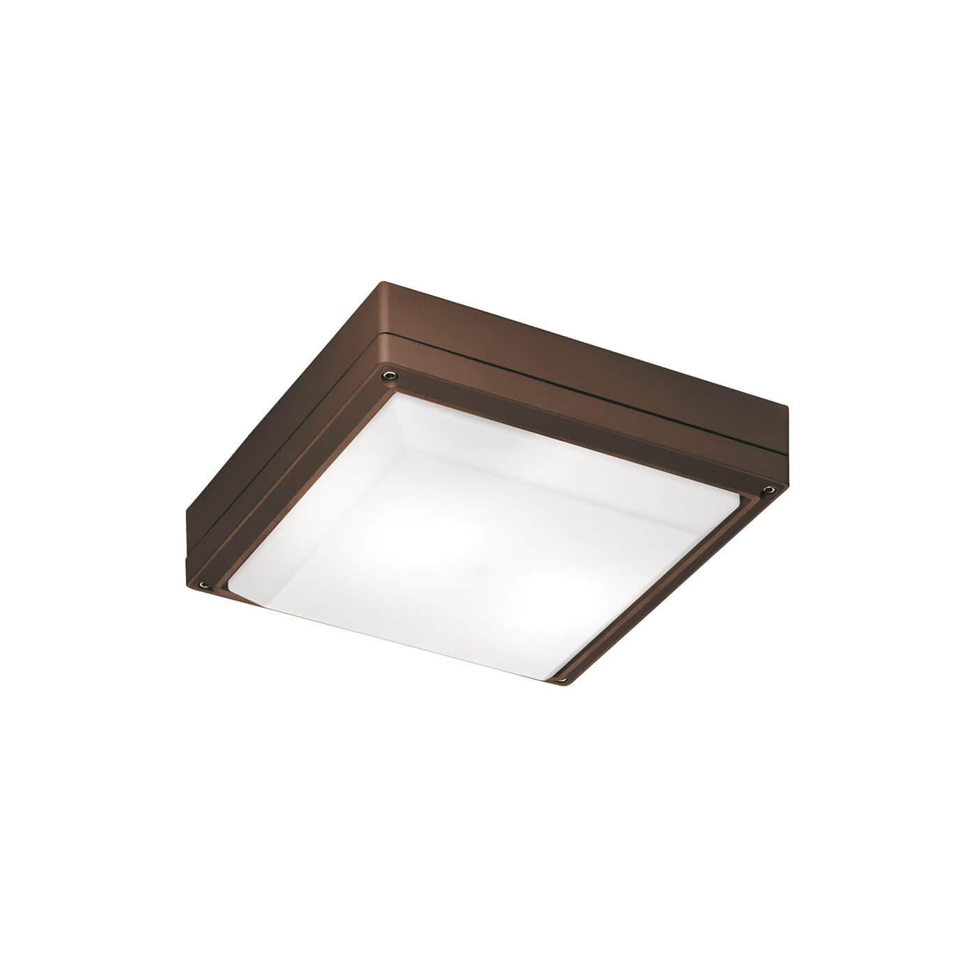 Plafoniera de exterior patrata moderna LEROS maro 2xE27