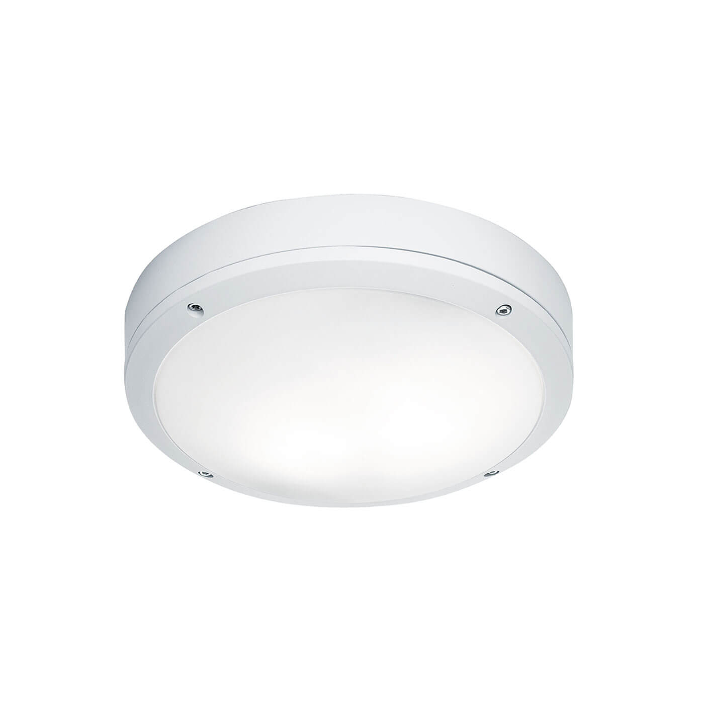 Plafoniera de exterior rotunda moderna LEROS alba 2xE27