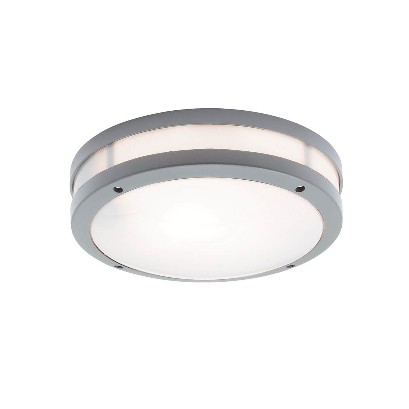 Plafoniera de exterior rotunda moderna CHIOS gri 2xE27