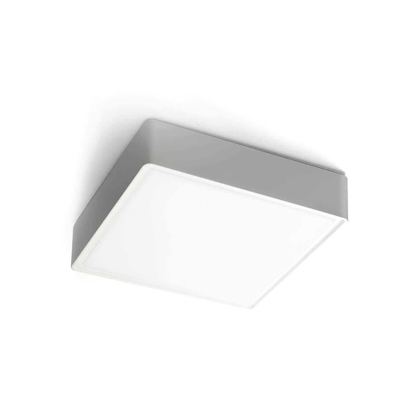 Plafoniera de exterior patrata minimalista DONOUSA gri cu LED 24W