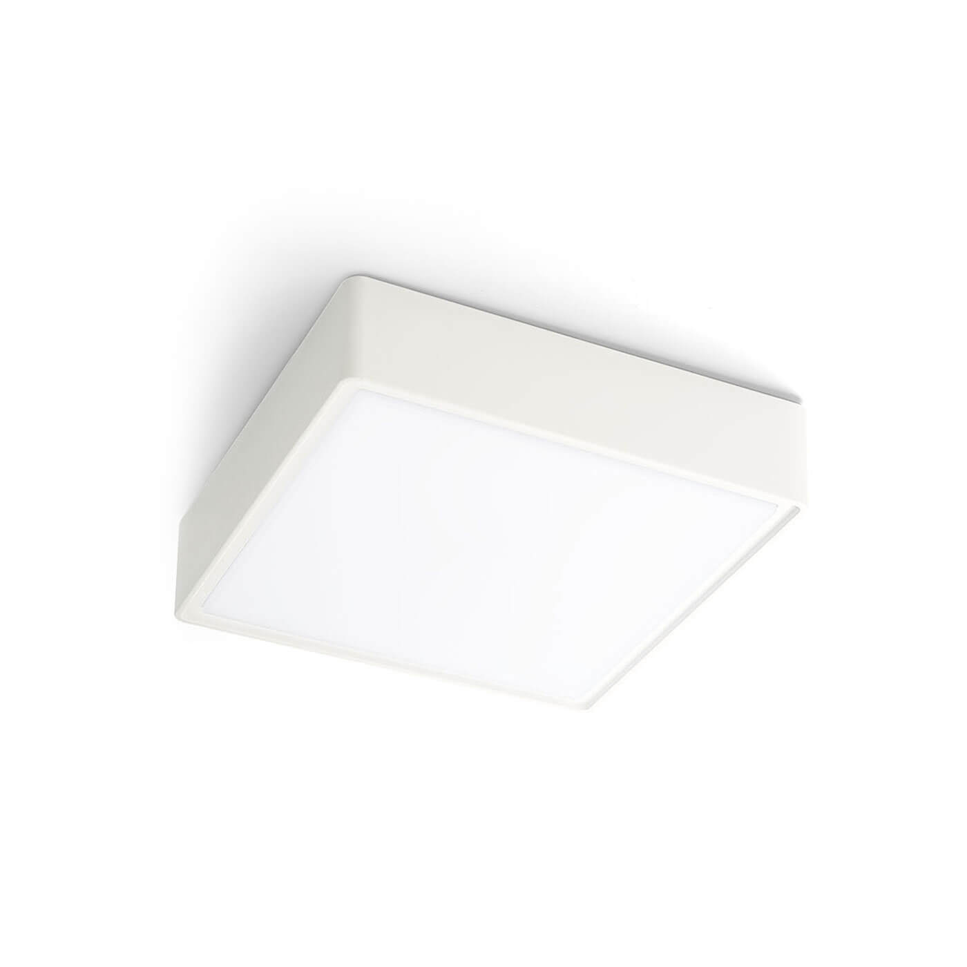 Plafoniera de exterior patrata minimalista DONOUSA alba cu LED 24W
