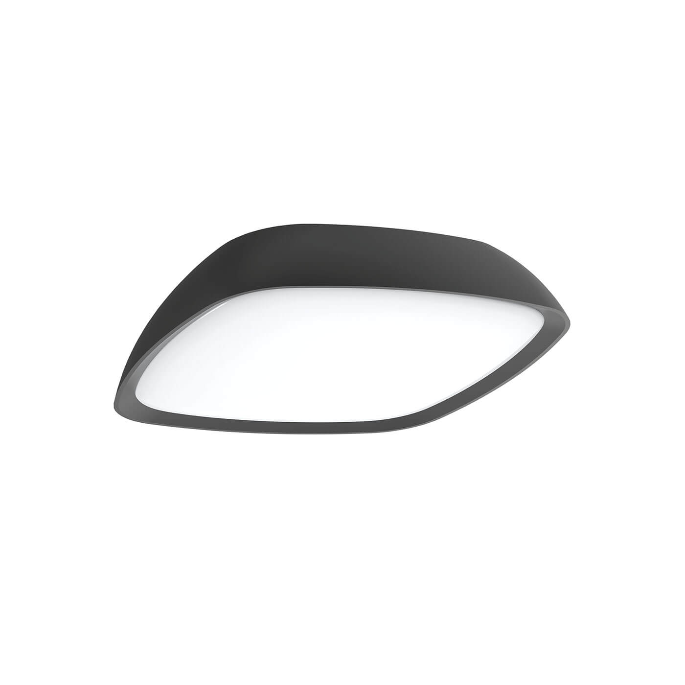 Plafoniera de exterior patrata minimalista COSMO gri inchis cu LED 20W