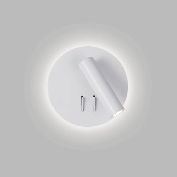 Aplica minimalista alba MOBY din metal cu LED