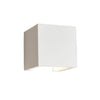 Cauti o aplica cubica CERAMIC 11 alba - pentru sufragerie sau dormitor, design modern, minimalist? Din colectia de lustre si corpuri de iluminat Domicilio