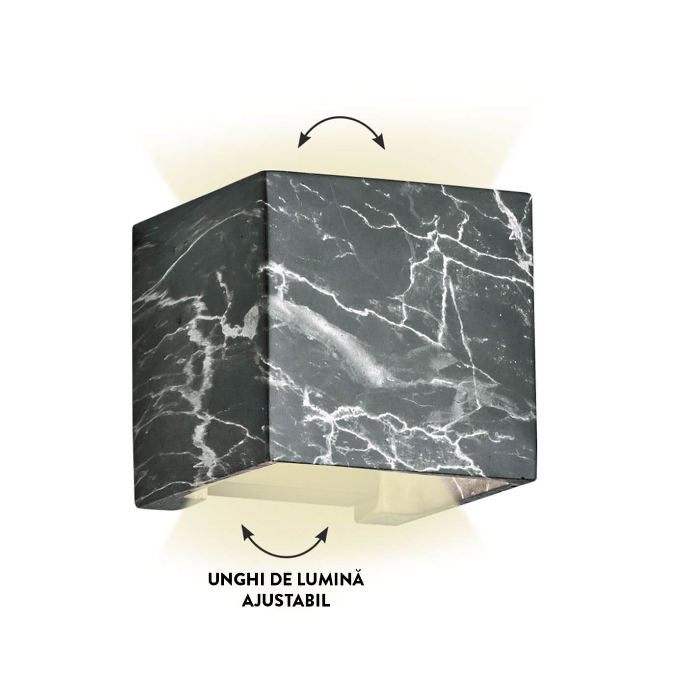 Aplica de exterior eleganta DAVOS neagra cu LED 12W