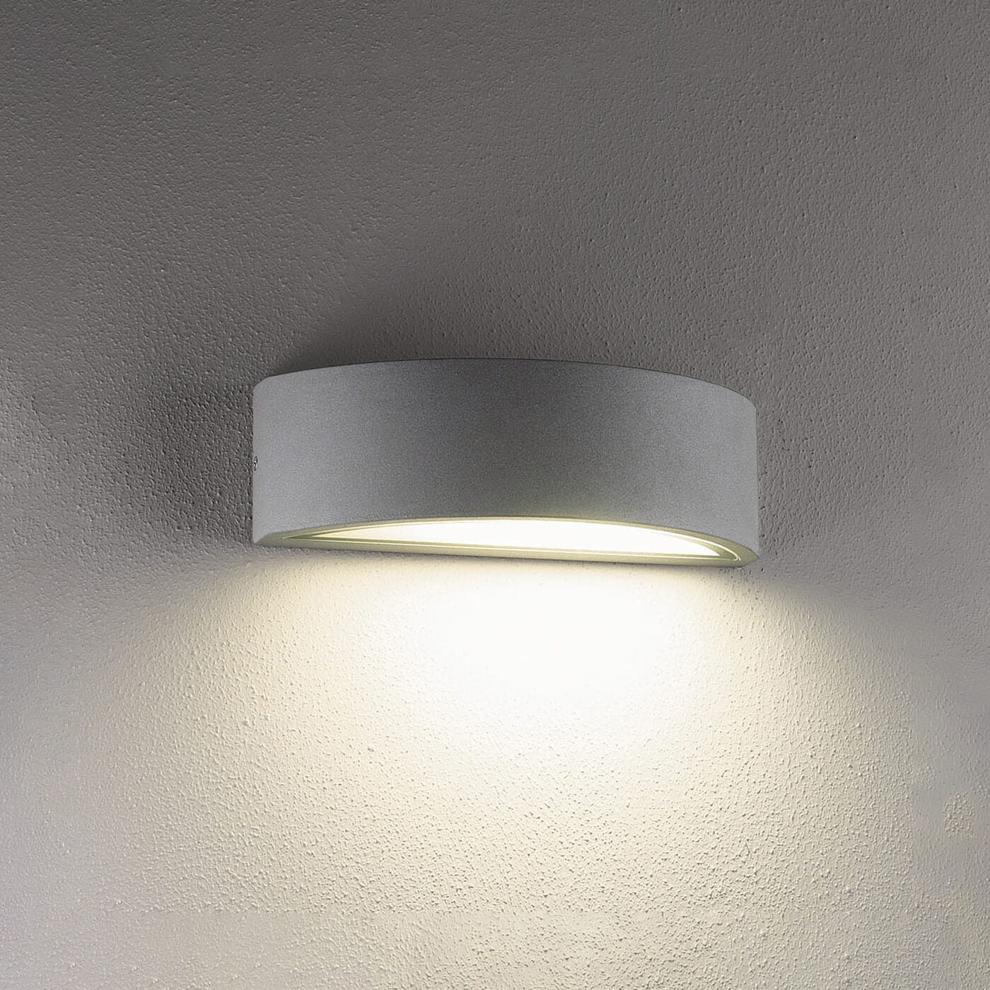 Aplica exterior minimalista RHODES gri 1x26W E27 pentru balcon