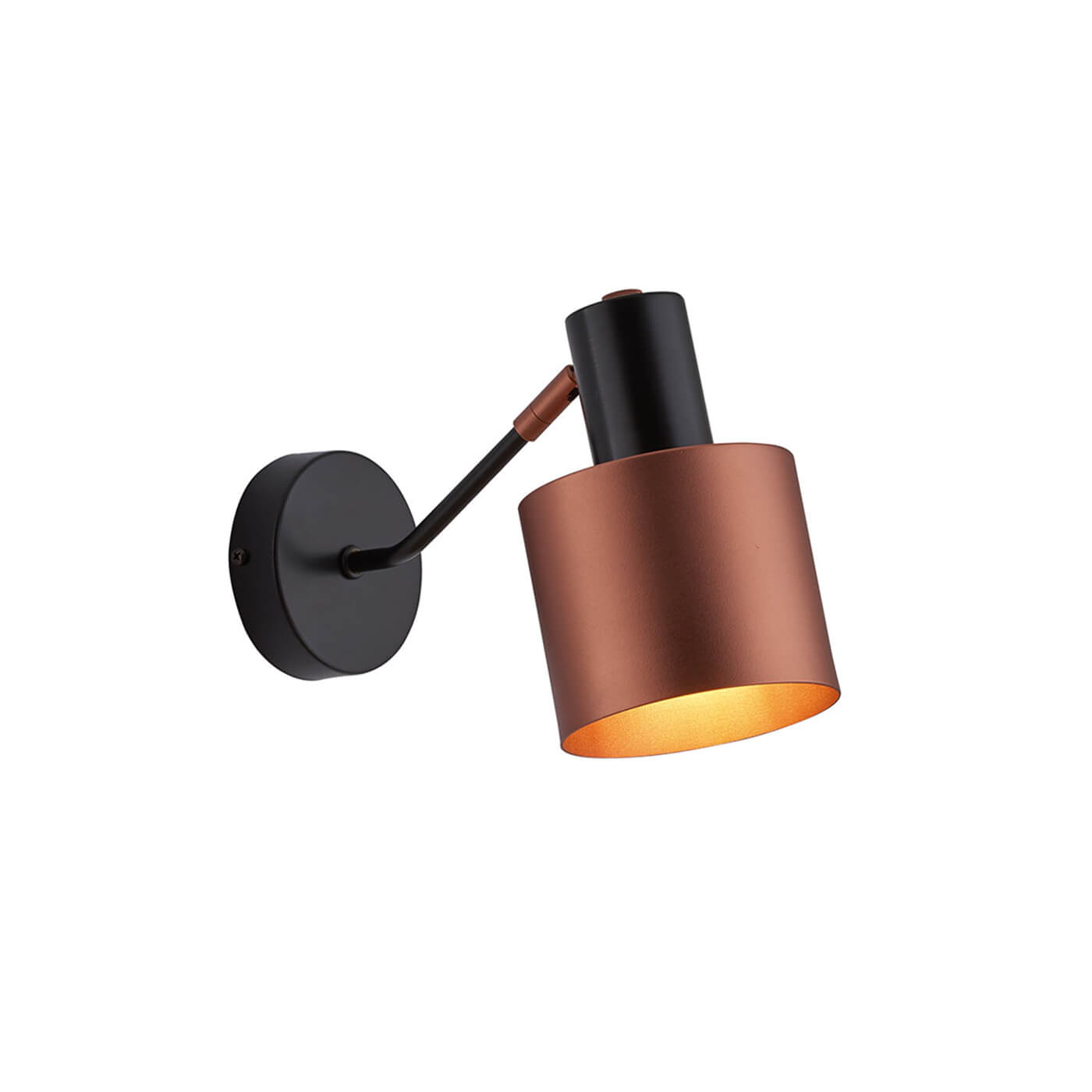 Cauti o aplica neagra DEXTER cu abajur aramiu - pentru living sau dormitor, design modern, contemporan? Din colectia de lustre si corpuri de iluminat Domicilio