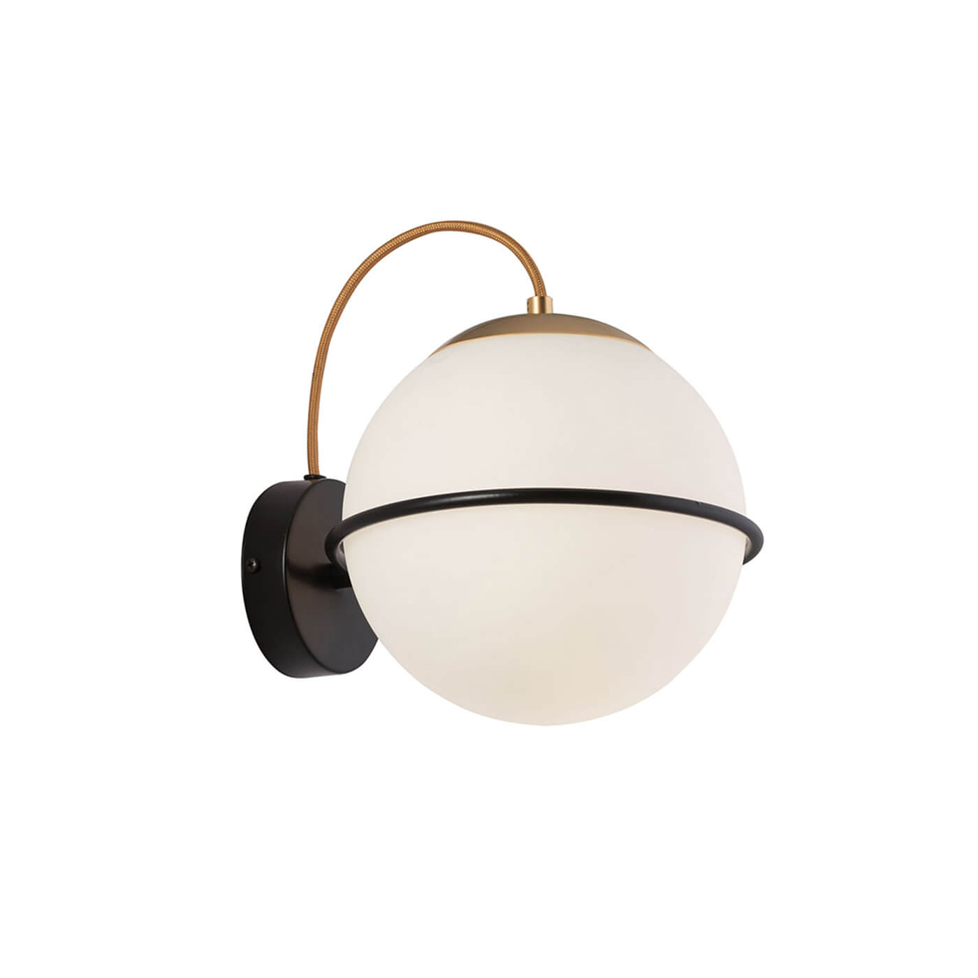 Cauti o aplica neagra FERERO cu glob alb - pentru living sau dormitor, design modern, elegant? Din colectia de lustre si corpuri de iluminat Domicilio